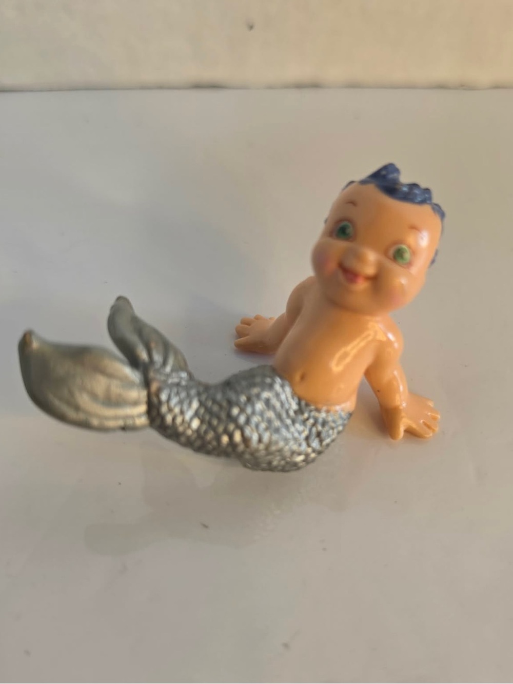 Magic Diaper Babies Merbabies resting mermaid figure, PVC, Galoob 1991.Rare